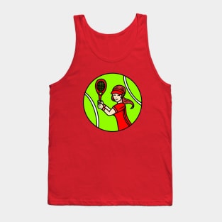 Beautiful cartoon tennis girl Tank Top